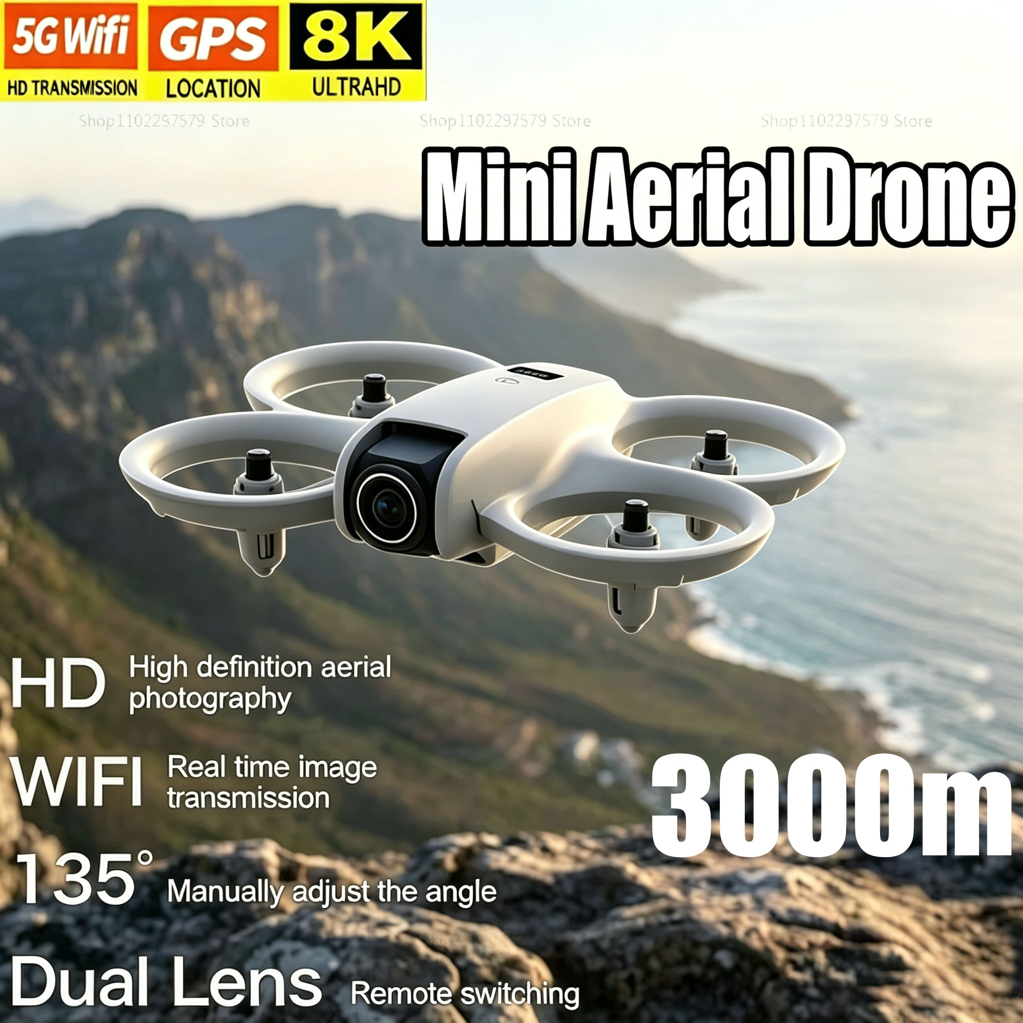 Drone Lidar - Mini-Drohne mit 8K HD-Kamera FPV Faltbarer